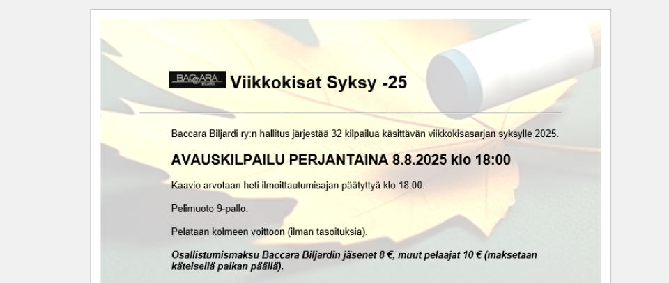 Tournament banner